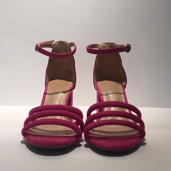 Shoes - Hot pink strapped heels